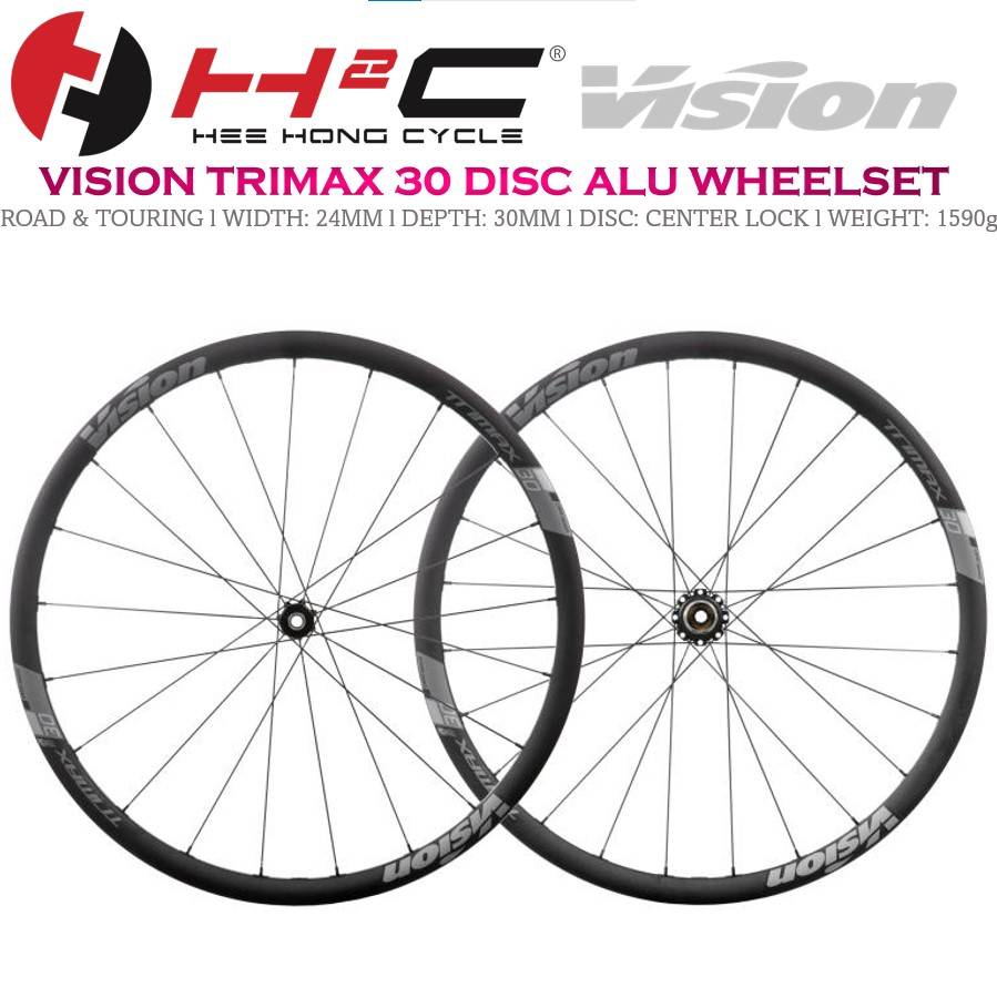 vision trimax 40 carbon clincher disc wheelset